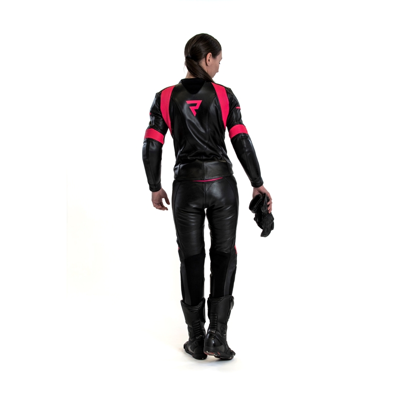 Costum moto dama Rebelhorn Rebel negru-roz