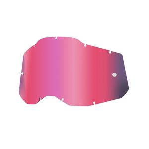 Plexi 100% Racecraft 2/Accuri 2/Strata 2 oglindă roz (anti-ceață)