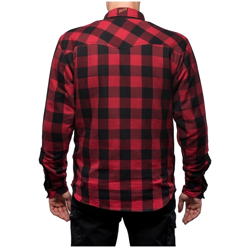 Tricou pentru motociclete BROGER Alaska negru-roșu lichidare