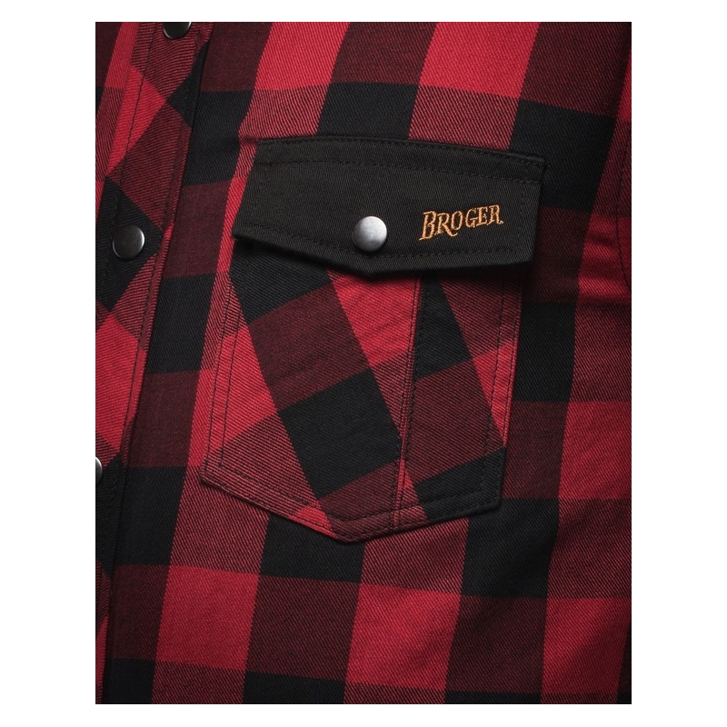 Tricou pentru motociclete BROGER Alaska negru-roșu lichidare