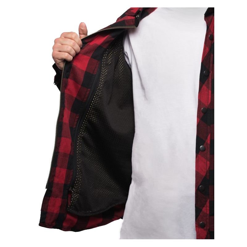 Tricou pentru motociclete BROGER Alaska negru-roșu lichidare