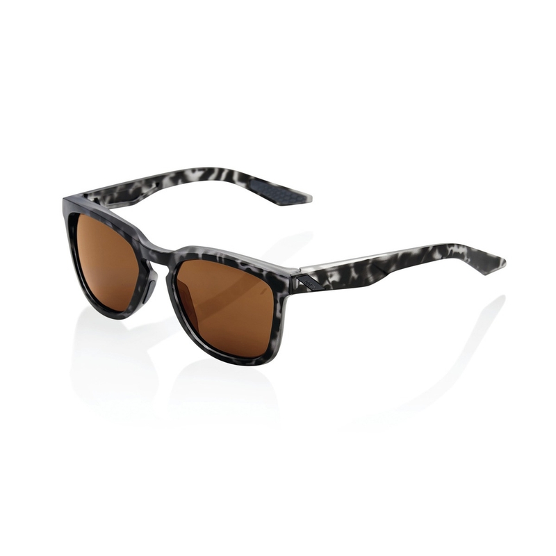 Ochelari de soare 100% HUDSON Matte Black Havana negru-gri (lentile de bronz)