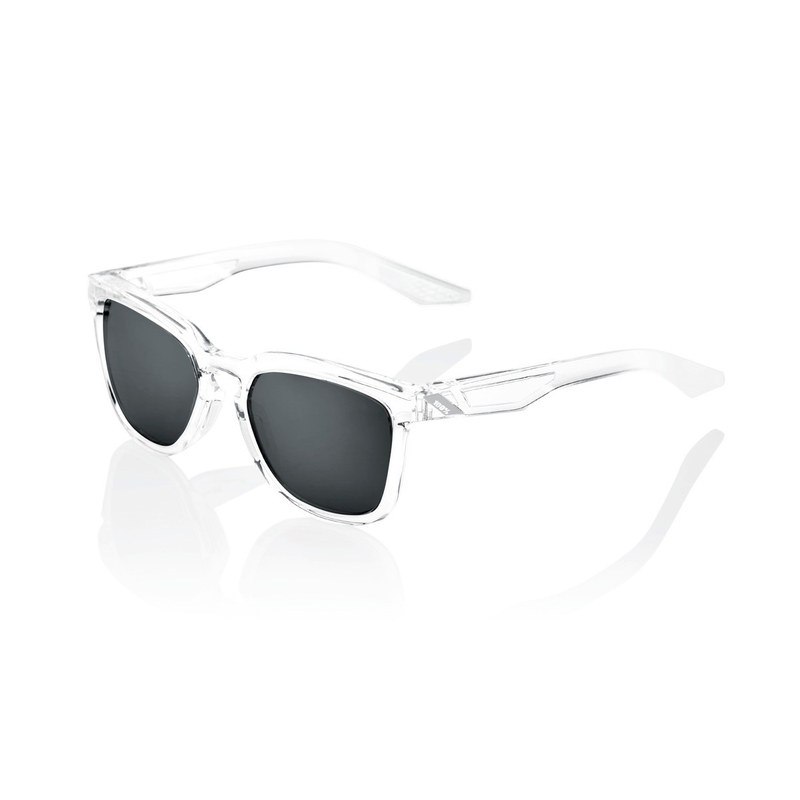 Ochelari de soare 100% HUDSON Polished Crystal Haze transparent (sticlă neagră)