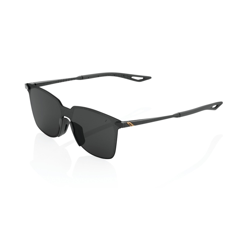 100% LEGERE SQUARE Ochelari de soare negru lustruit (ochelari fumurii)