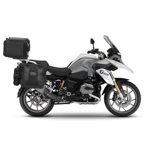 Complete set of SHAD TERRA TR40 adventure saddlebags and SHAD TERRA BLACK aluminium 55L topcase, including mounting kit SHAD BMW R 1200 GS Adventure/ R 1250 GS Adventure
