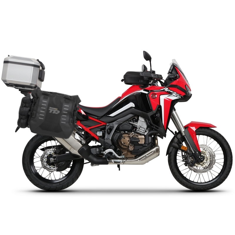 Set complet de genti laterale adventure SHAD TERRA TR40 si topcase din aluminiu SHAD TERRA 48L, incluzand kitul de montaj SHAD HONDA CRF 1100 Africa Twin