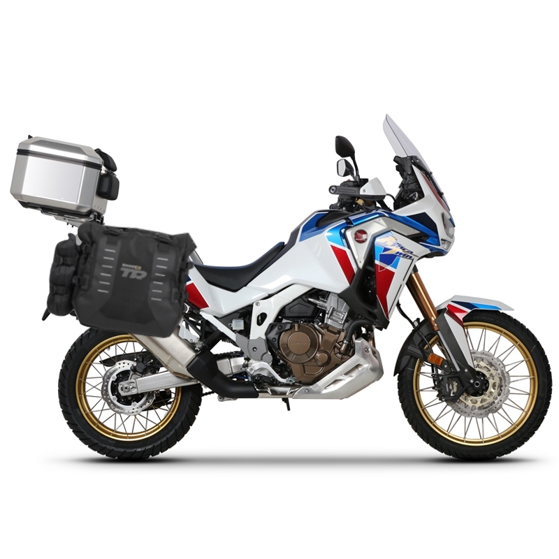 Set complet de genti laterale adventure SHAD TERRA TR40 si topcase din aluminiu SHAD TERRA 48L, incluzand kitul de montaj SHAD HONDA CRF 1100 Africa Twin