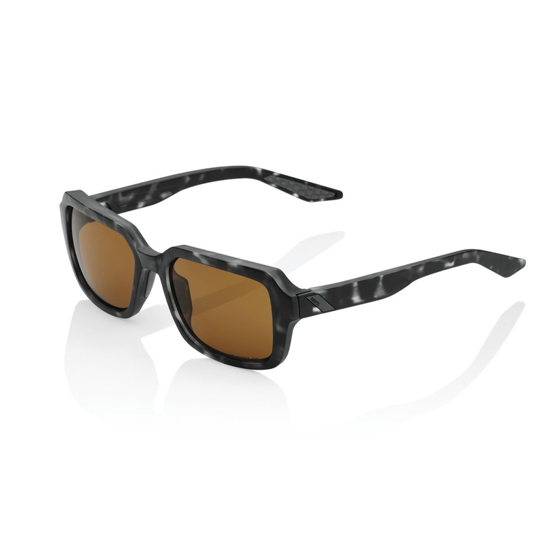 100% RIDELEY Ochelari de soare negru mat Havana Grey (Ochelari de bronz)