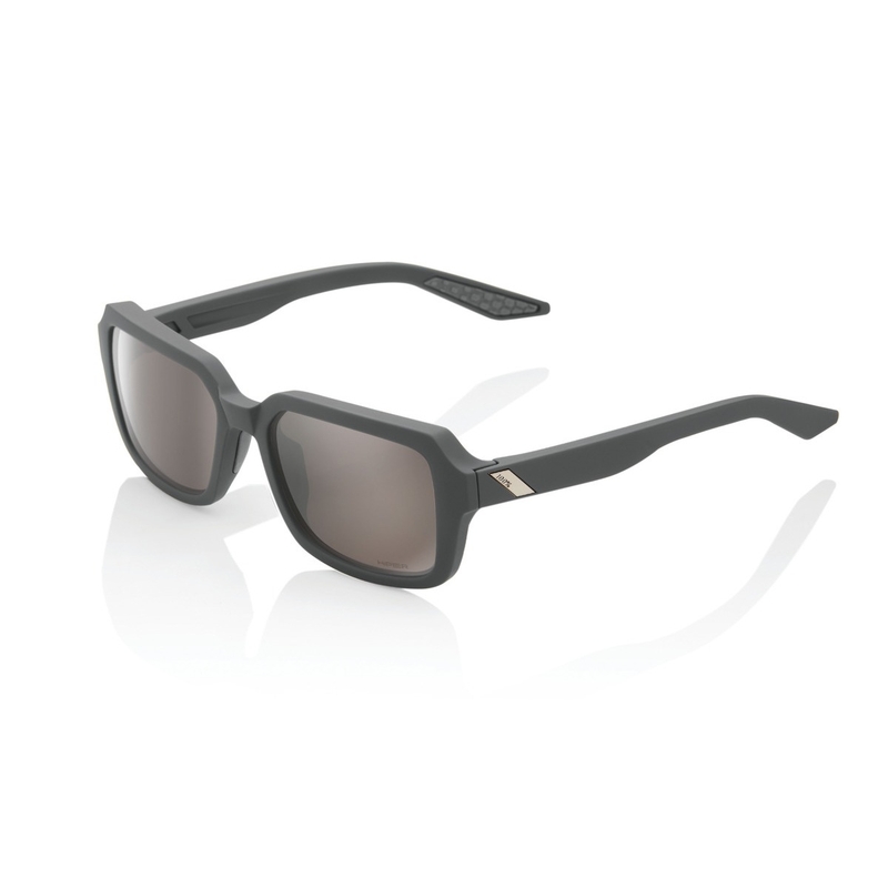 Ochelari de soare 100% RIDELEY Soft Tact Cool Grey (lentile argintii HIPER)