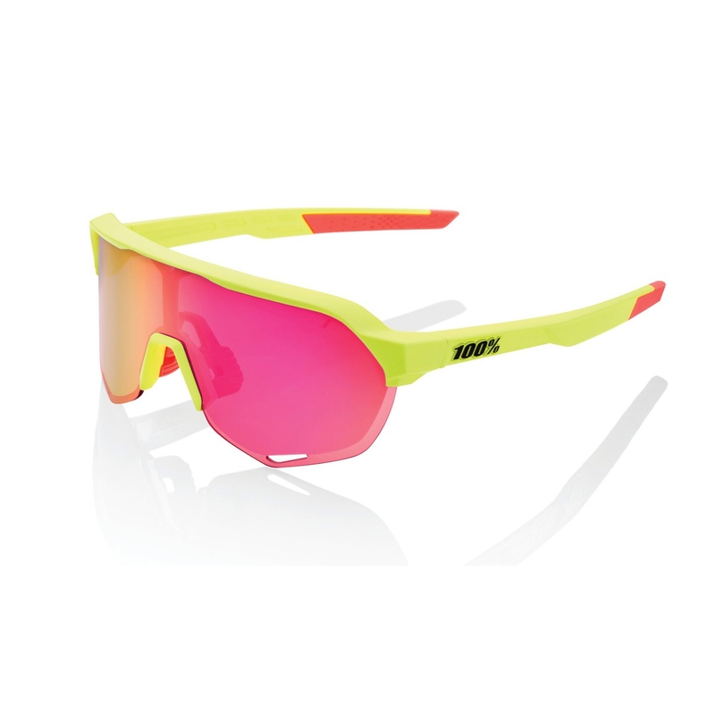 Ochelari de soare 100% S2 Matte Washed Out Neon Yellow (sticlă violet)