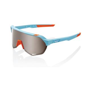 Ochelari de soare 100% S2 Soft Tact Soft Tact Two Tone portocaliu-albastru (sticlă argintie HIPER)