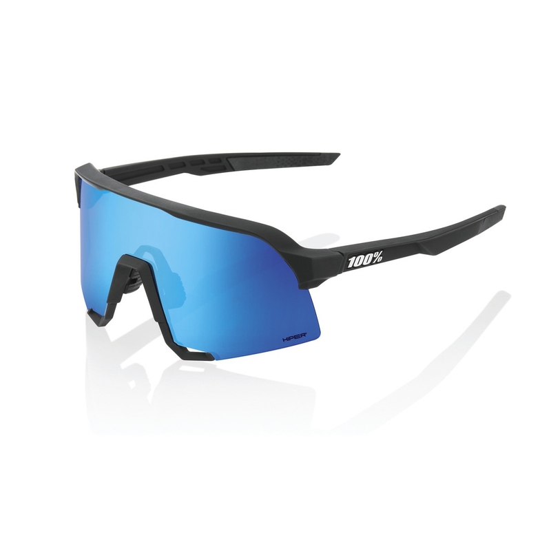 Ochelari de soare 100% S3 Matte Black negru (sticlă albastră HIPER)