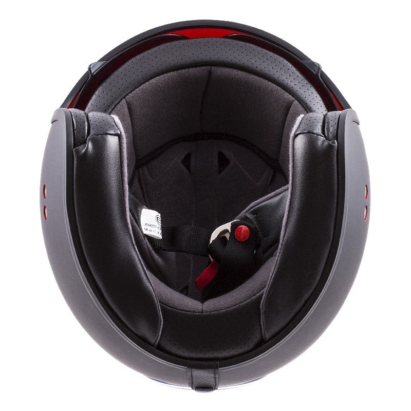 Cască de motocicletă deschisă Cassida Oxygen Jawa OHC roșu-negru-alb