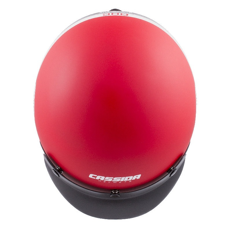 Cască de motocicletă deschisă Cassida Oxygen Jawa OHC roșu-negru-alb