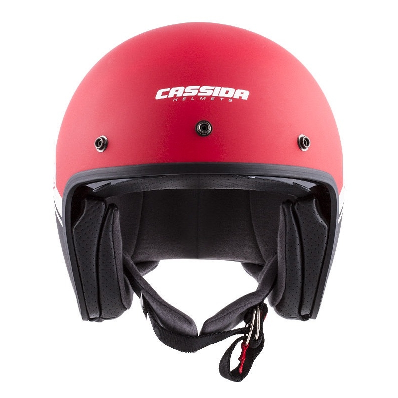 Cască de motocicletă deschisă Cassida Oxygen Jawa OHC roșu-negru-alb