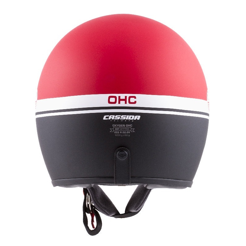 Cască de motocicletă deschisă Cassida Oxygen Jawa OHC roșu-negru-alb
