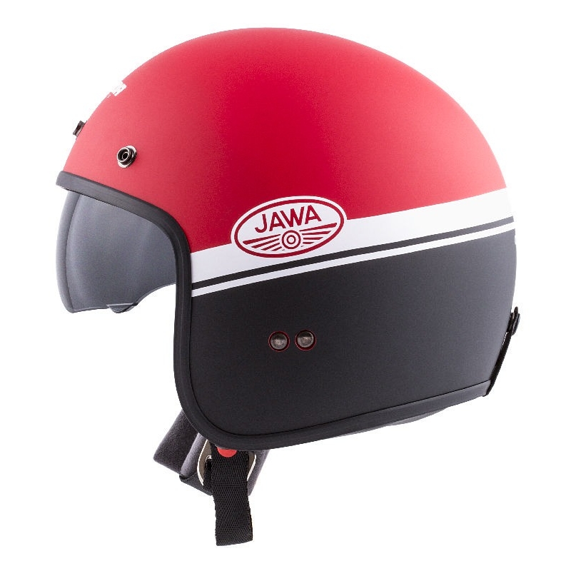 Cască de motocicletă deschisă Cassida Oxygen Jawa OHC roșu-negru-alb
