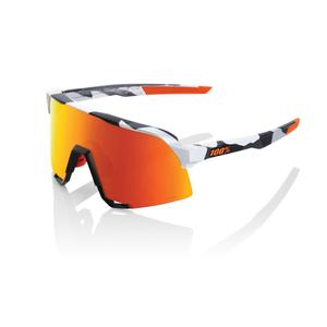 Ochelari de soare 100% S3 Soft Tact Grey Camo portocaliu-negru-alb (sticlă cromată roșie)