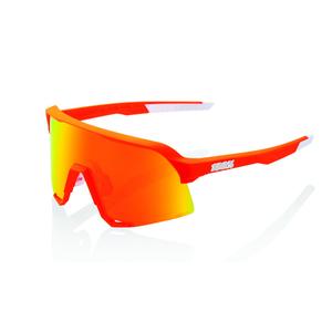 Ochelari de soare 100% S3 Soft Tact Neon Orange (lentile roșii HIPER)