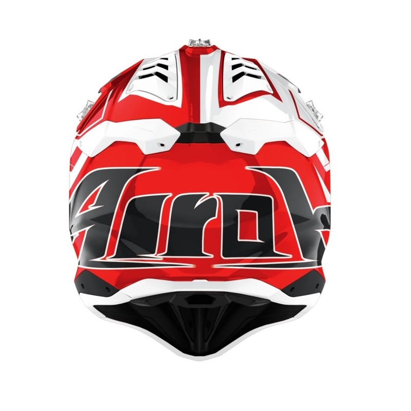 Cască de motocross Airoh Aviator 3.0 Rampage 2021 roșu și alb výprodej lichidare