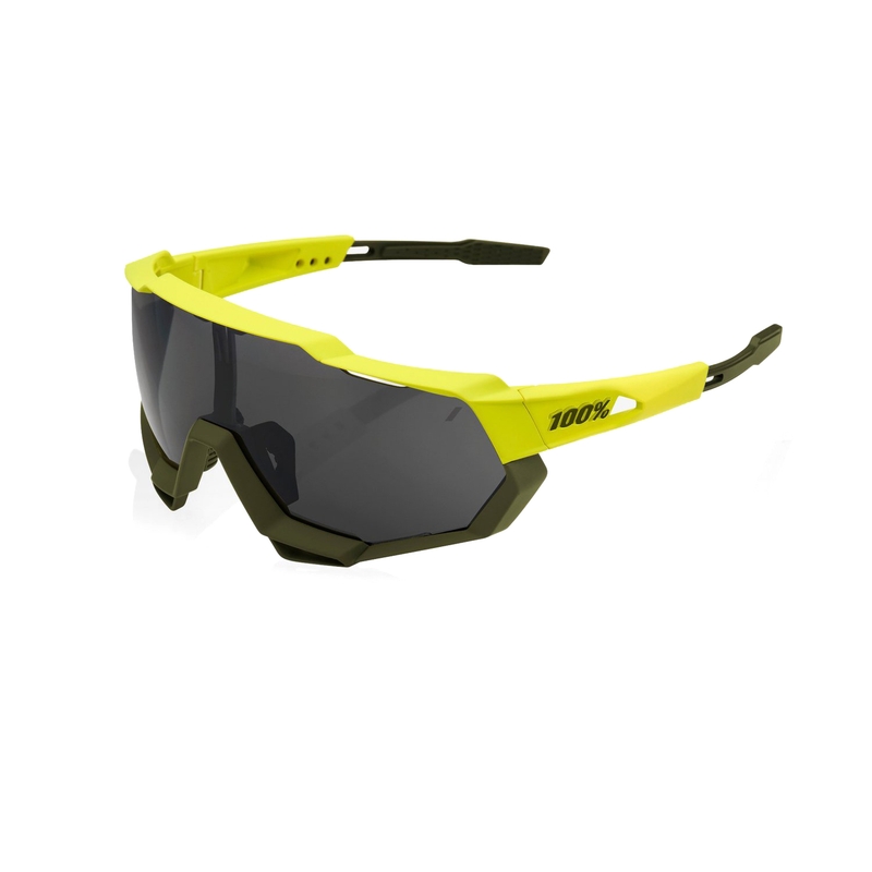 Ochelari de soare 100% SPEEDTRAP galben-negru (sticlă neagră)