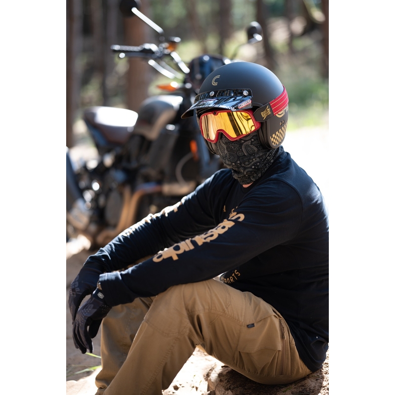 Vizor plat pentru căștile Cassida Oxygen Racing Spirit negru