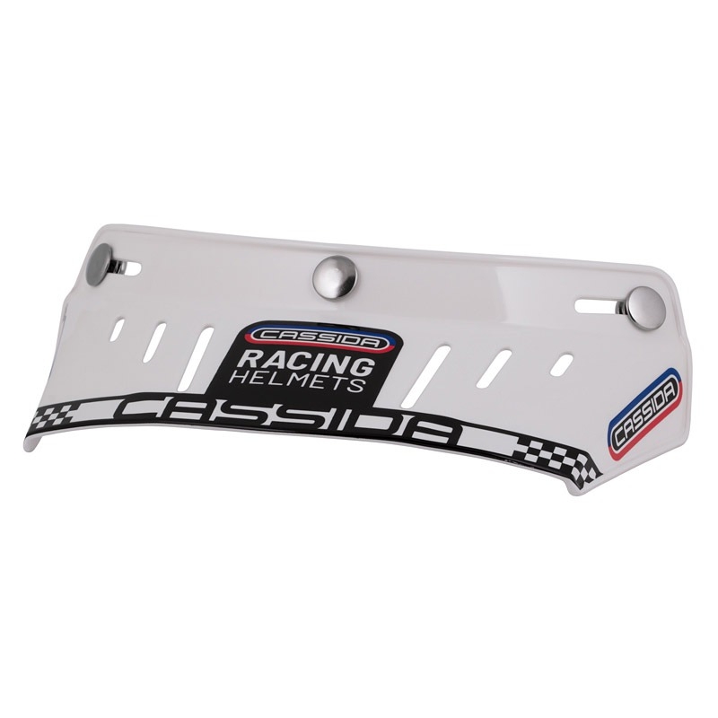 Vizor plat pentru căștile Cassida Oxygen Racing Spirit alb
