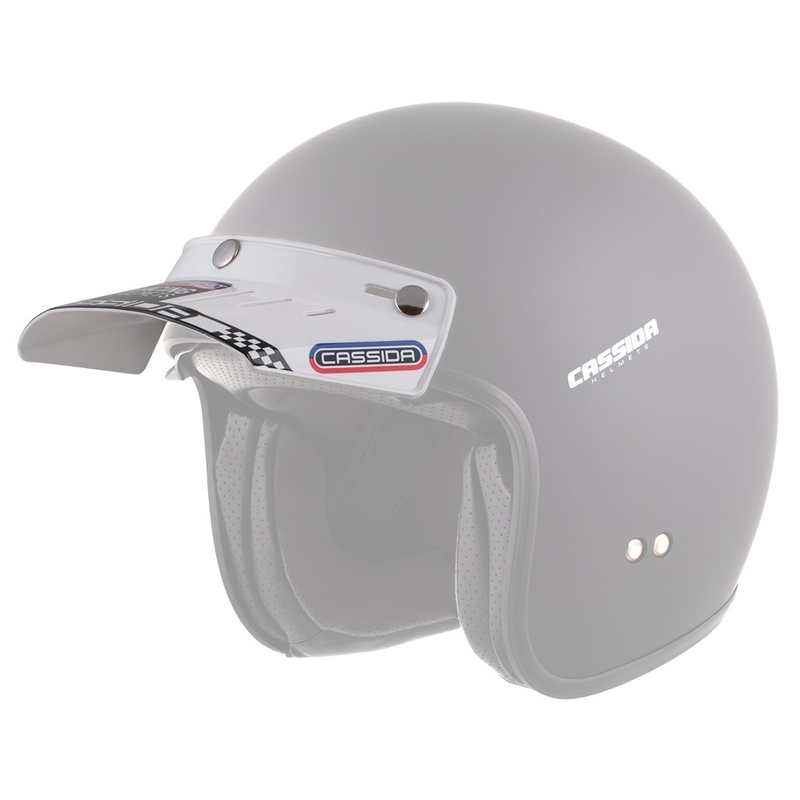 Vizor plat pentru căștile Cassida Oxygen Racing Spirit alb