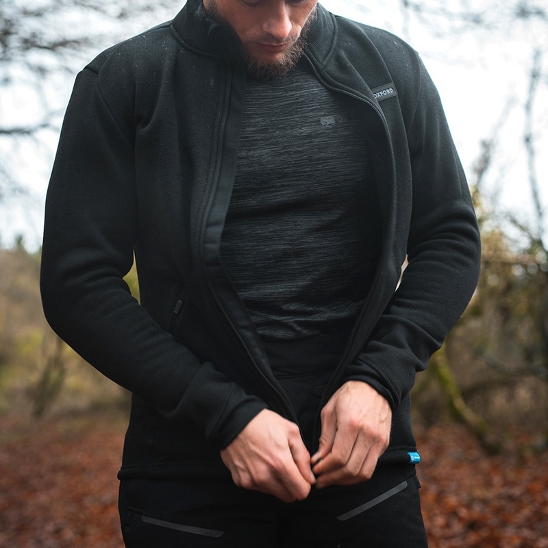 Oxford Advanced Base Layer tricou termic negru-gri - mânecă lungă