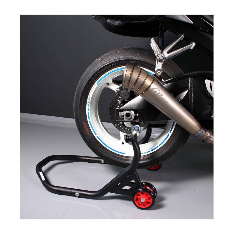 Set suport motocicletă R-TECH EVO (față + spate cu roți)