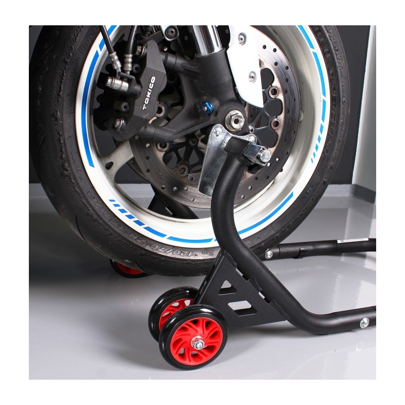 Set suport motocicletă R-TECH EVO (față + spate cu roți)