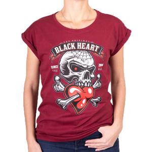 Tricou pentru femei Black Heart Romantic Lover Ext roșu