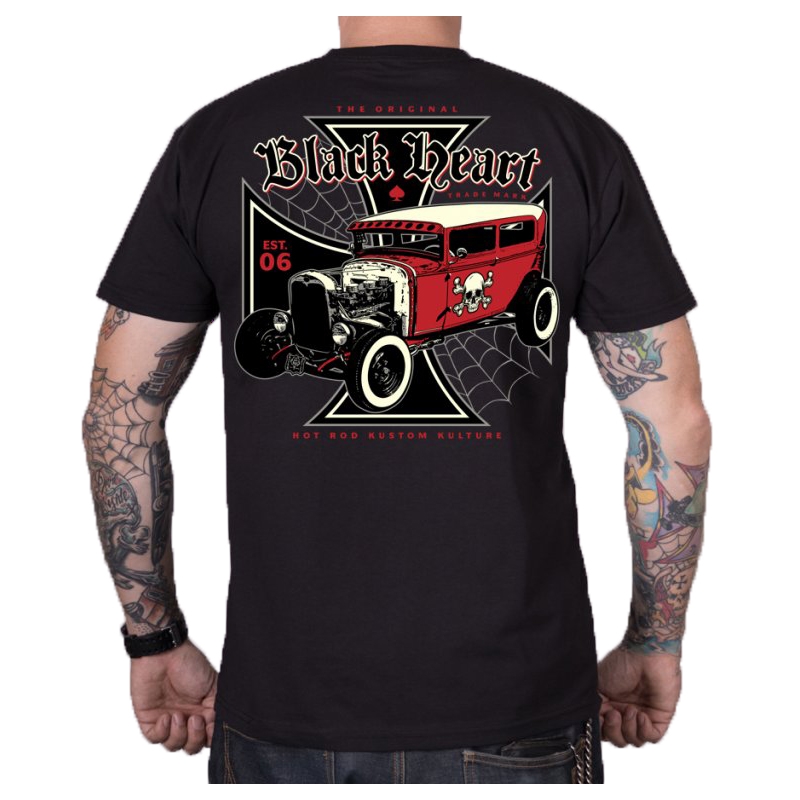 Tricou pentru bărbați Black Heart Red Devil negru lichidare