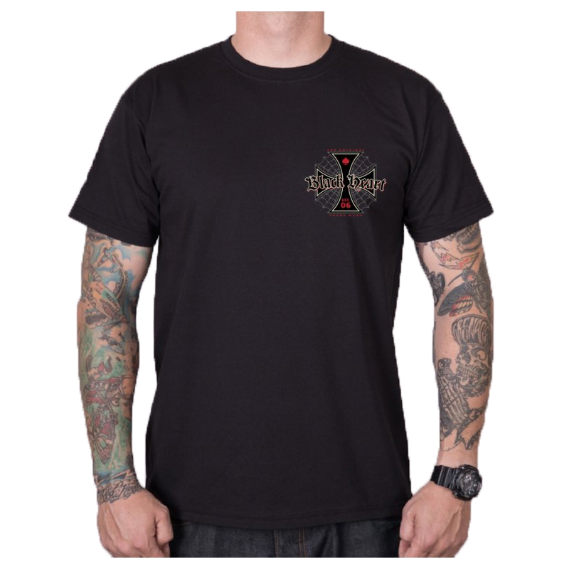 Tricou pentru bărbați Black Heart Red Devil negru lichidare