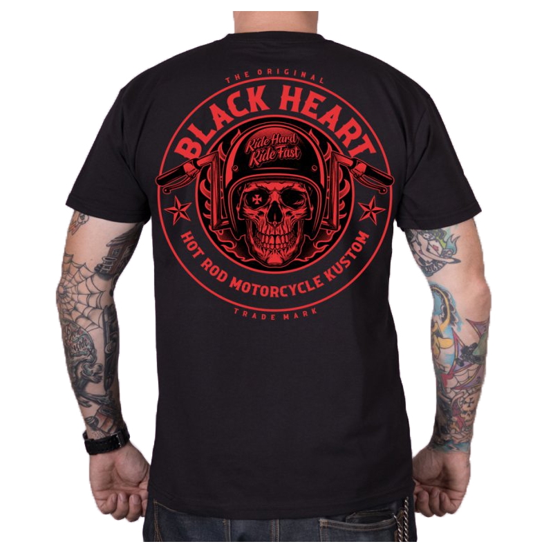 Tricou pentru bărbați Black Heart Hellman negru