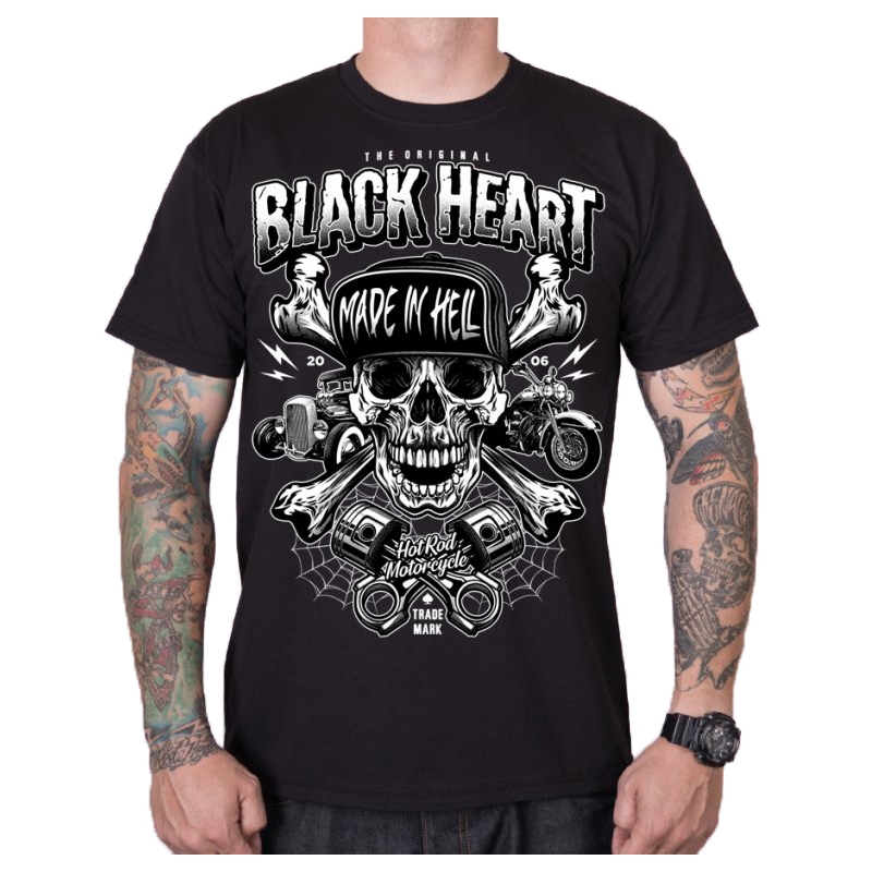 Tricou pentru bărbați Black Heart Sinner negru