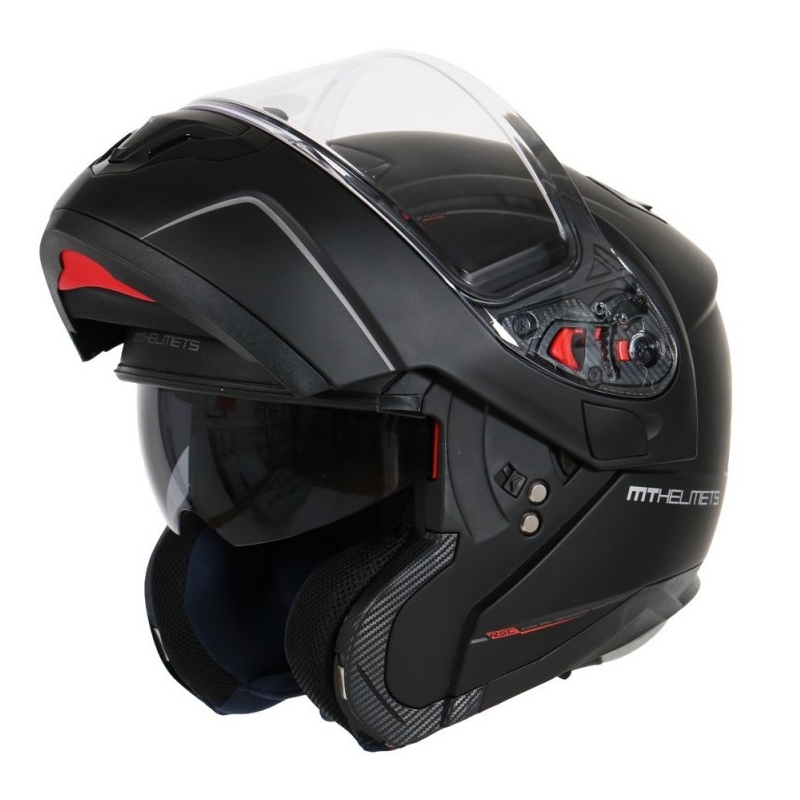 Cască de motocicletă MT Atom negru mat - grad II
