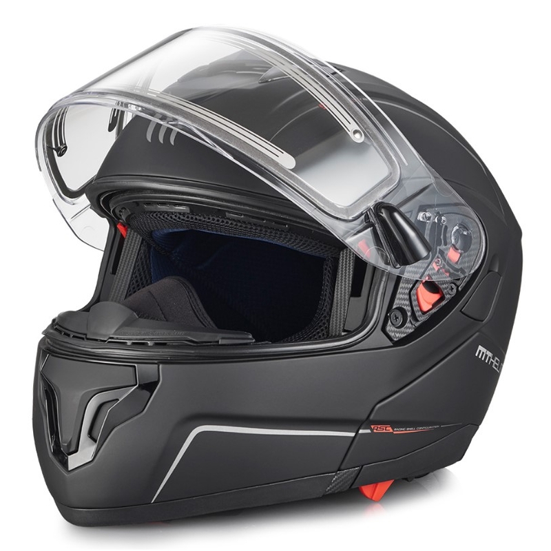 Cască de motocicletă MT Atom negru mat - grad II