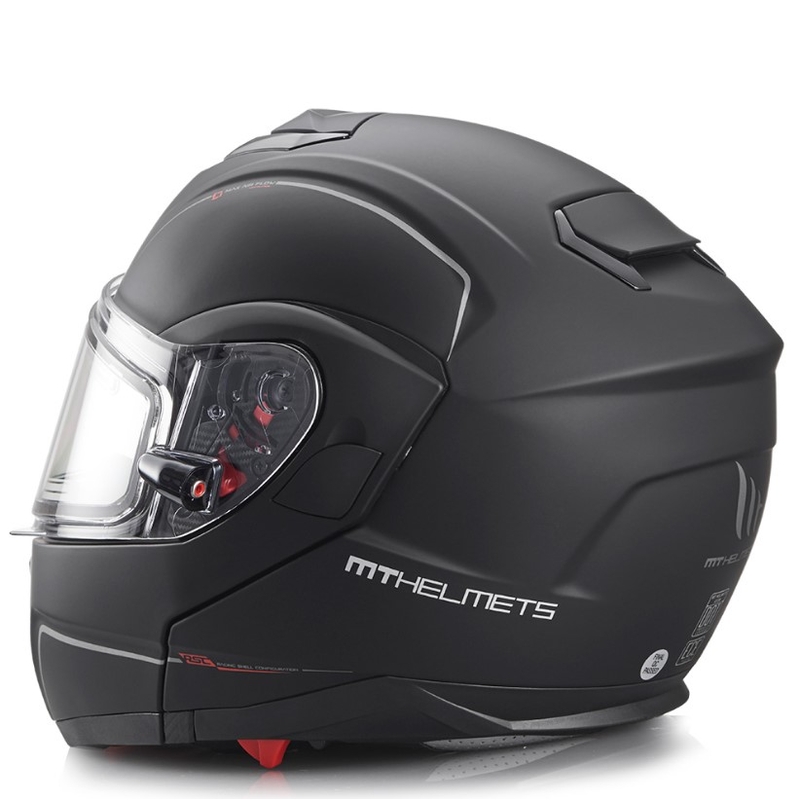 Cască de motocicletă MT Atom negru mat - grad II