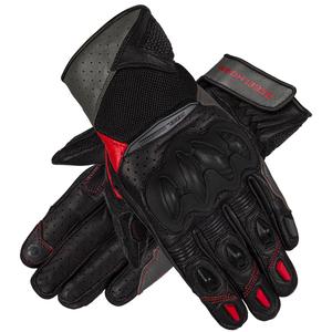 Mănuși de motocicletă pentru femei Rebelhorn Flux II roșu și negru