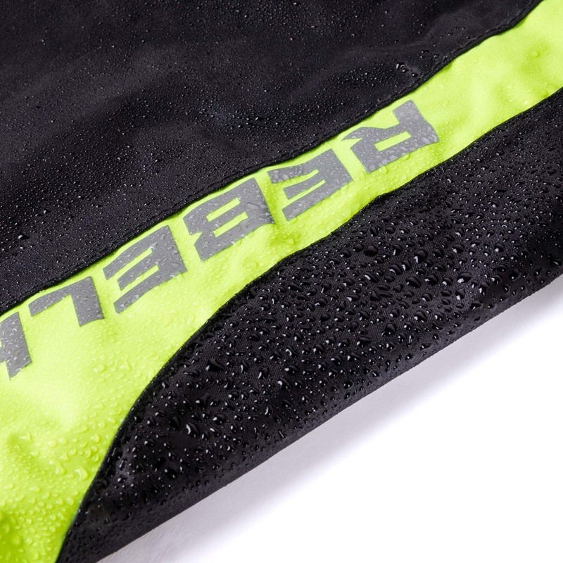 Pantaloni de ploaie Rebelhorn Patrol Black-Fluo Yellow