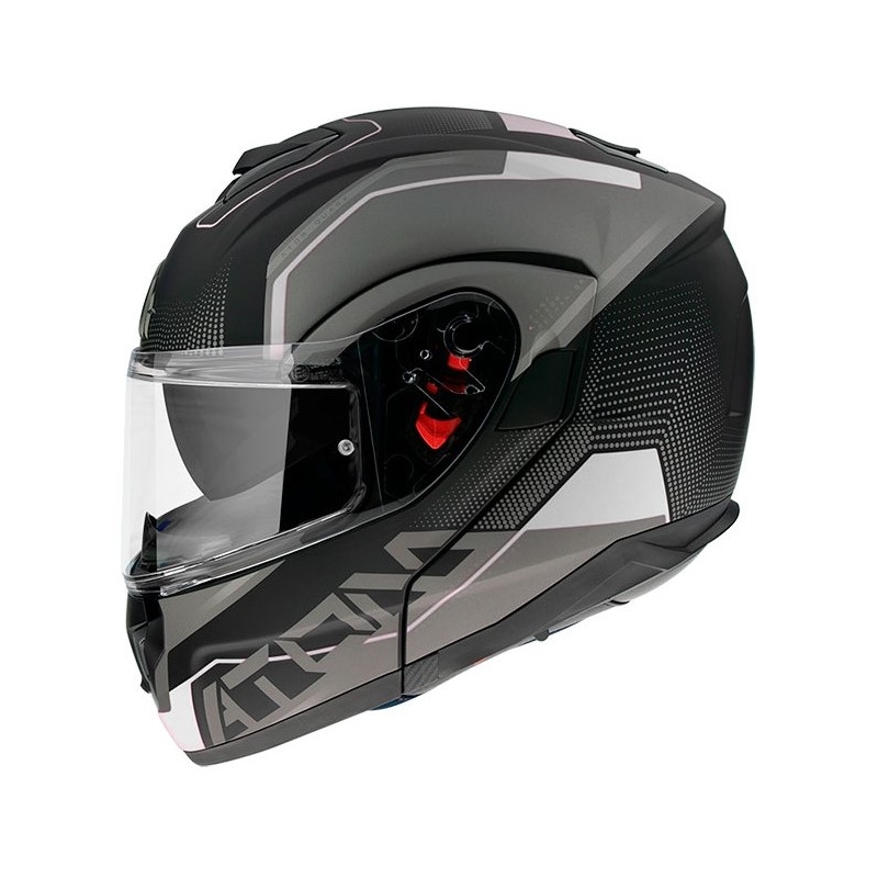 Cască de motociclist MT Atom SV Quark negru-gri-alb - Grad II
