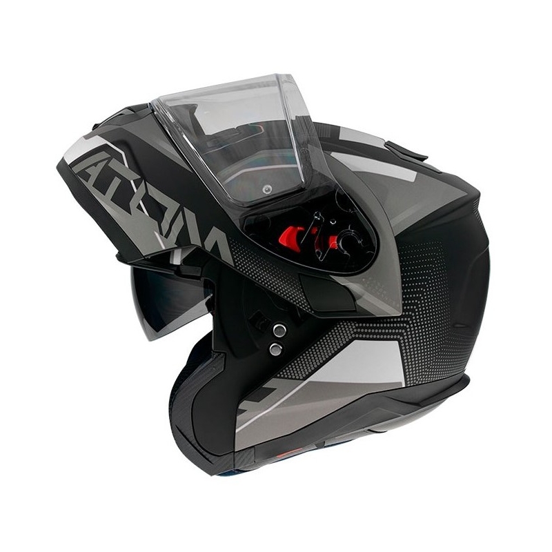 Cască de motociclist MT Atom SV Quark negru-gri-alb - Grad II
