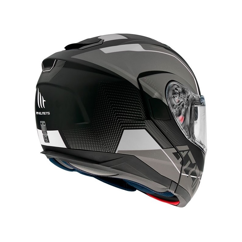 Cască de motociclist MT Atom SV Quark negru-gri-alb - Grad II