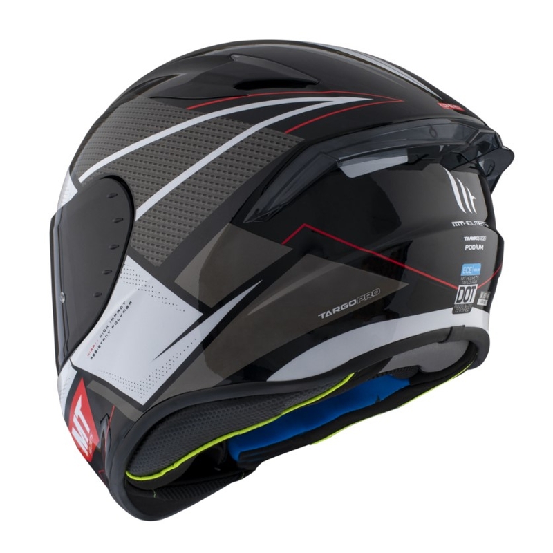 MT FF106 Pro Targo Pro Targo Pro Podium B0 cască de motocicletă integrală neagră și albă MT FF106 Pro Targo Pro Podium B0 lichidare