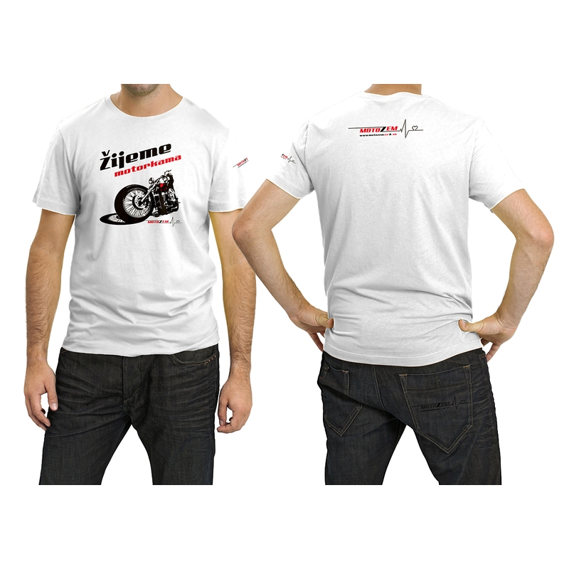 tricou MotoZem trăim de motociclete chopper lichidare