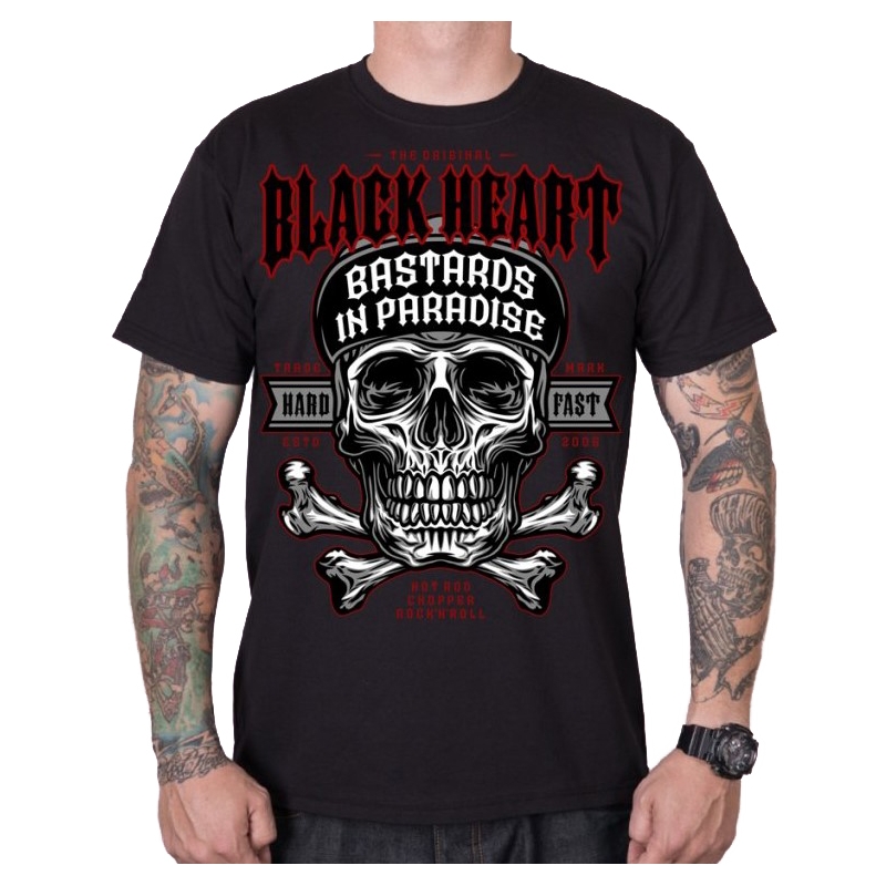Tricou pentru bărbați Black Heart Bastard In Paradise negru