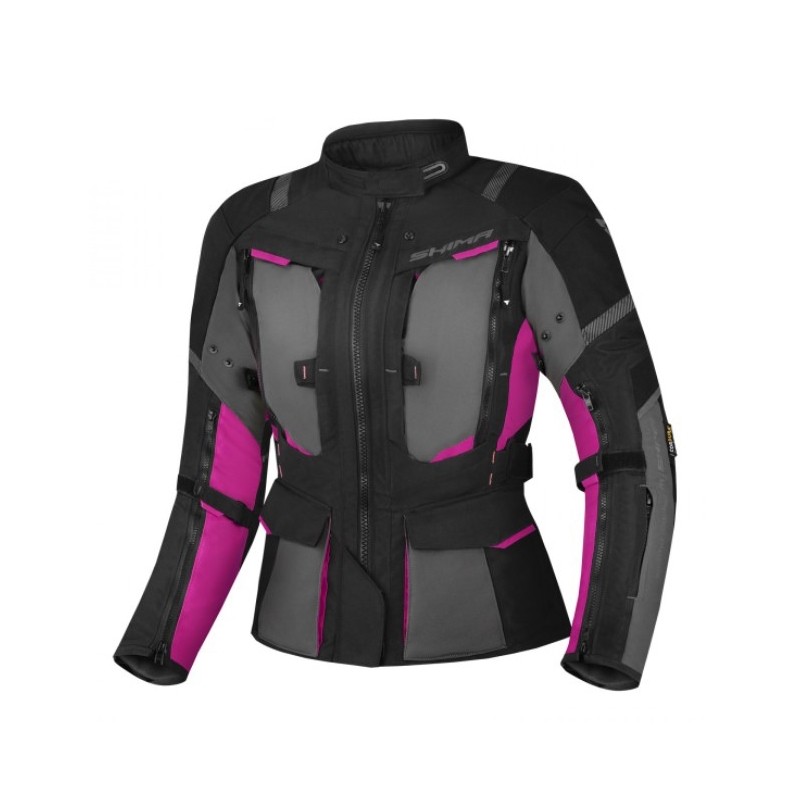Shima Hero 2.0 Geacă de motocicletă pentru femei negru-gri-roz