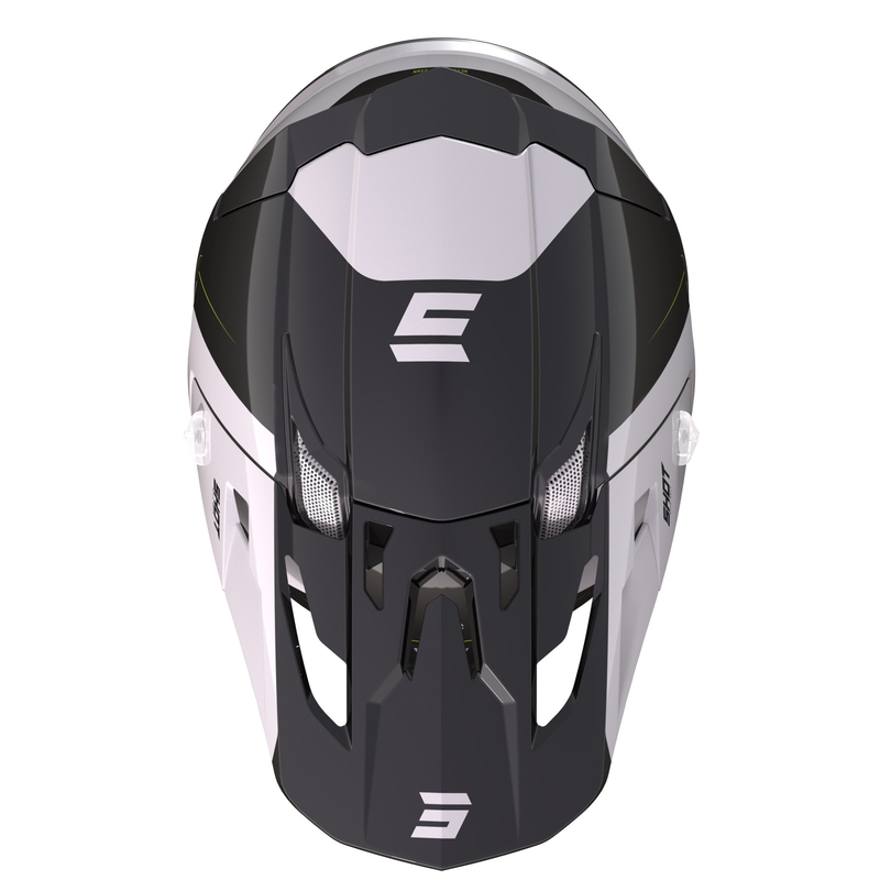 Cască de motocros Shot Core Fast negru-alb-alb-fluo-galben lichidare
