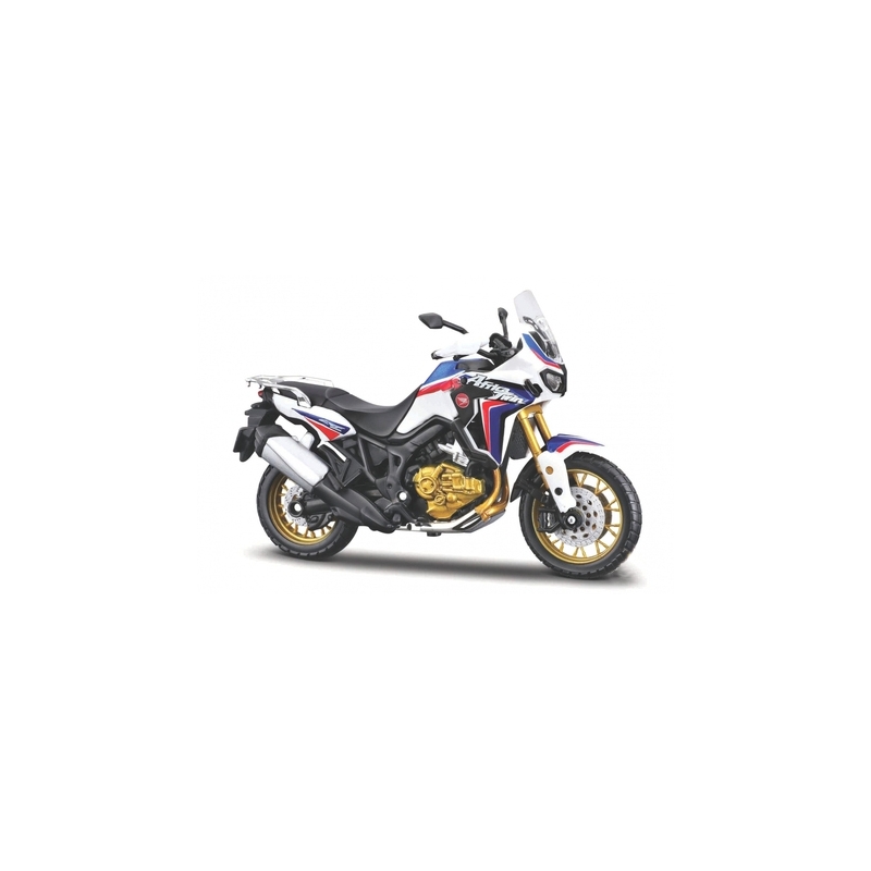 Model de motocicletă Maisto Honda African Twin alb-albastru-roșu